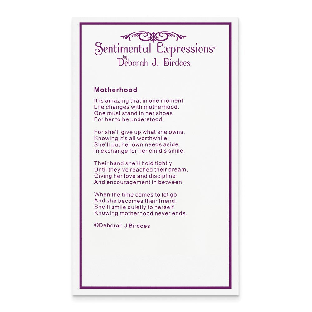 Sterling Silver Sentimental Expressions Rhodium-Plated Cz Motherhood 18In. Necklace