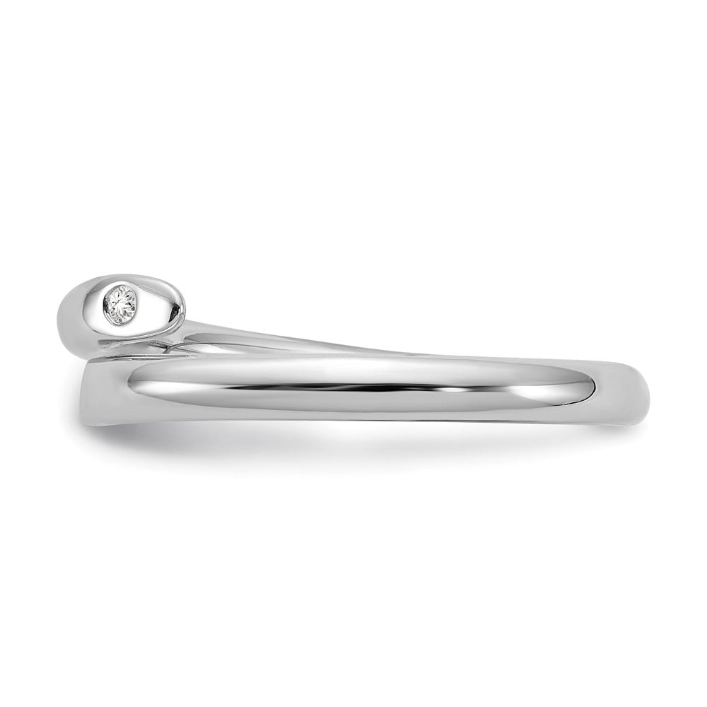 Sterling Silver White Ice Rhodium-Plated Diamond Ring