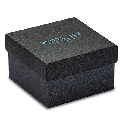 White Ice Sterling Silver Rhodium-plated Amethyst and Diamond Post Dangle Earrings