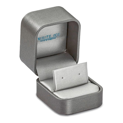 Sterling Silver White Ice Rhodium-Plated Diamond X Ring