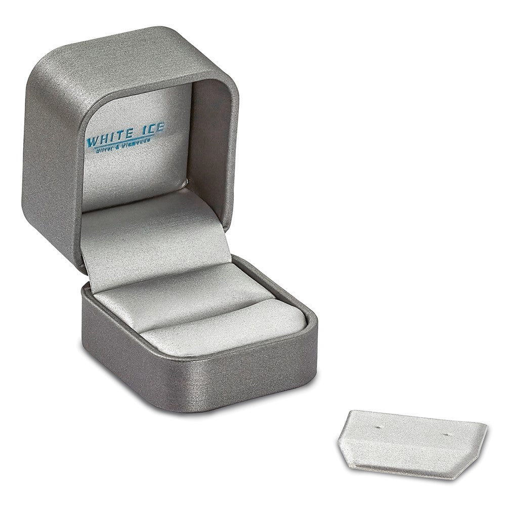 Sterling Silver White Ice Rhodium-Plated Diamond Ring