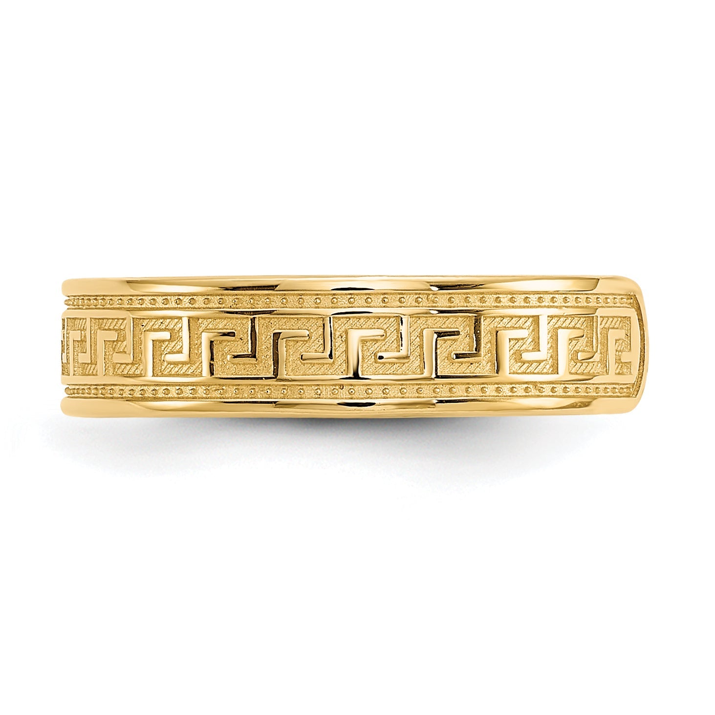 14K Yellow Gold Greek Key Toe Ring
