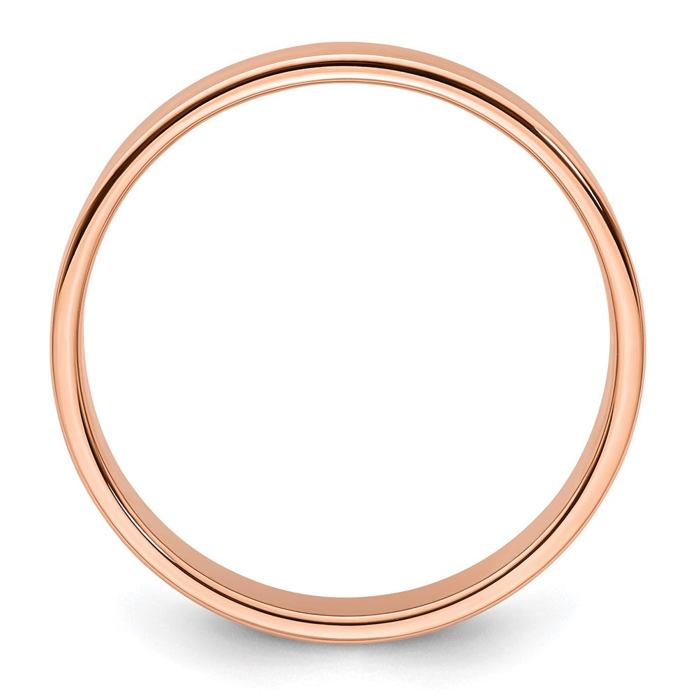 18k Rose Gold 5mm Lightweight Flat Wedding Band Ring