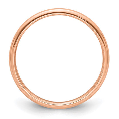 18k Rose Gold 2mm Half Round Wedding Band Ring