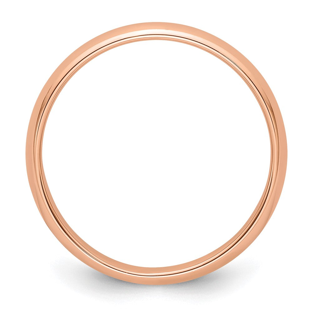 18k Rose Gold 4mm Half Round Wedding Band Ring