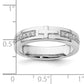 14k White Gold 1/4 Ct. Lab Grown Diamond VS/SI+ G+ Men's Cross Band Ring