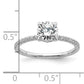 14k White Gold 1 1/3 Ct. Lab Grown Diamond VS/SI+ G+ Flair Round Engagement Ring