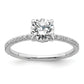 14k White Gold 1 1/3 Ct. Lab Grown Diamond VS/SI+ G+ Flair Round Engagement Ring