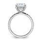 14k White Gold 1/2 Ct. Lab Grown Diamond VS/SI+ G+ 3 Ct. center Flair Round Engagement Ring