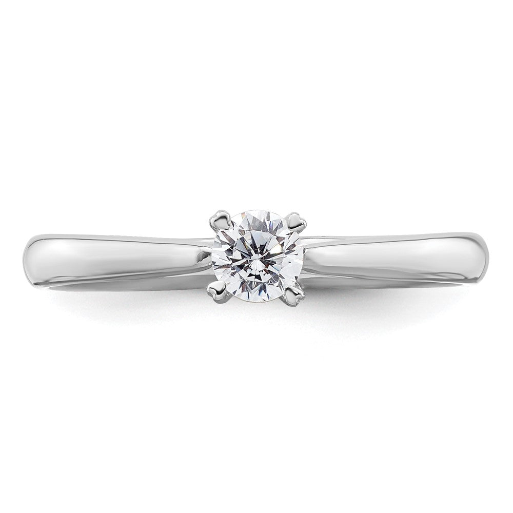 14K White Gold True Origin 1/4 Carat Lab Grown Diamond Vs+ F+ Round Solitaire Engagement Ring