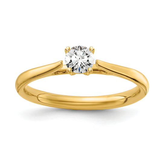 14k Yellow Gold True Origin 1/4 Ct. Lab Grown Diamond VS/SI+ G+ Round Solitaire Engagement Ring