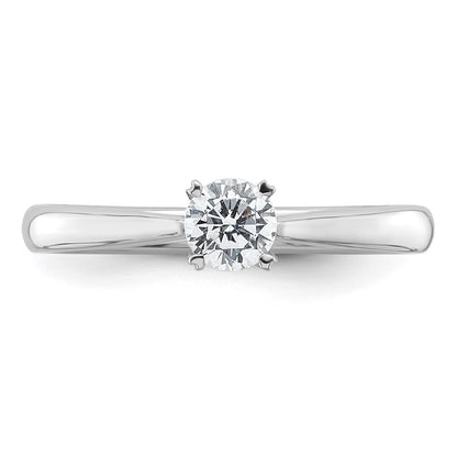True Origin 14k White Gold 1/3 Ct. Lab Grown Diamond VS/SI+ G+ Round Solitaire Engagement Ring