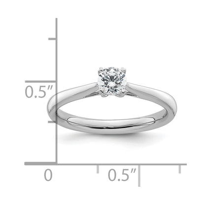 True Origin 14k White Gold 1/3 Ct. Lab Grown Diamond VS/SI+ G+ Round Solitaire Engagement Ring