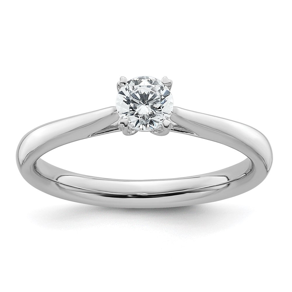 True Origin 14k White Gold 1/3 Ct. Lab Grown Diamond VS/SI+ G+ Round Solitaire Engagement Ring