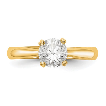 14k Yellow Gold True Origin 1 Ct. Certified Lab Grown Diamond VS/SI+ G+ Round Solitaire Engagement Ring