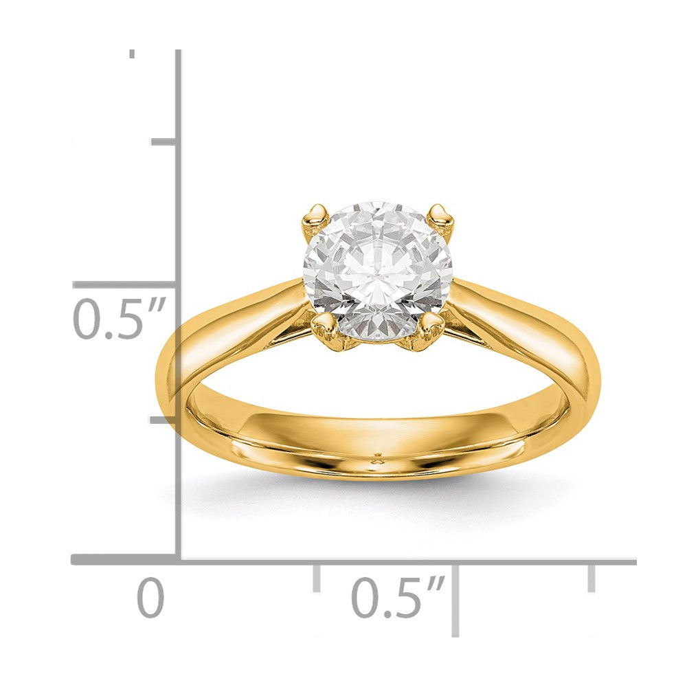 14k Yellow Gold True Origin 3/4 Ct. Lab Grown Diamond VS/SI+ G+ Round Solitaire Engagement Ring