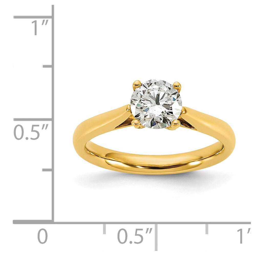 14k Yellow Gold True Origin 1 Ct. Lab Grown Diamond VS/SI+ G+ Round Solitaire Engagement Ring