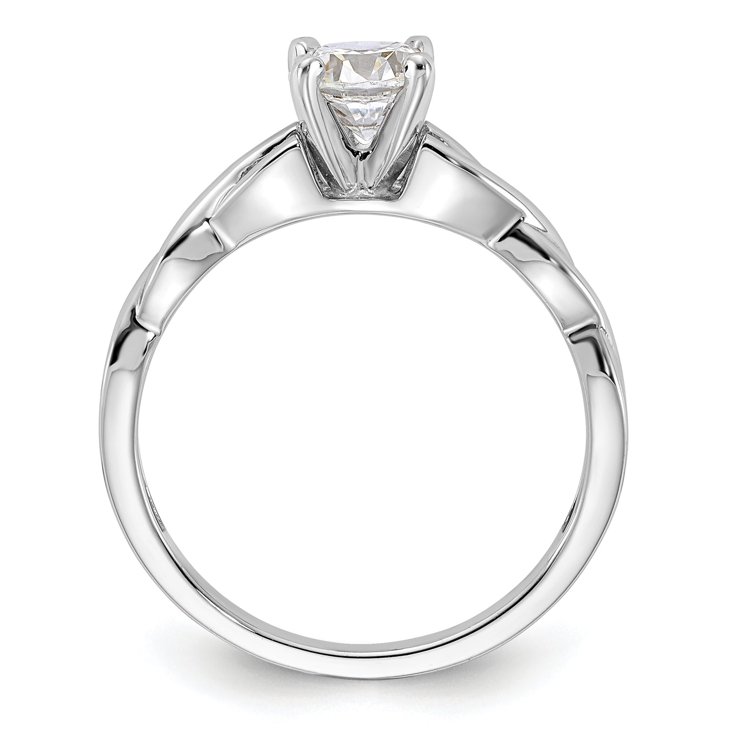 14k White Gold 1/2 Ct. Lab Grown Diamond VS/SI+ G+ Round Solitaire Engagement Ring