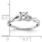 14k White Gold 1/2 Ct. Lab Grown Diamond VS/SI+ G+ Round Solitaire Engagement Ring