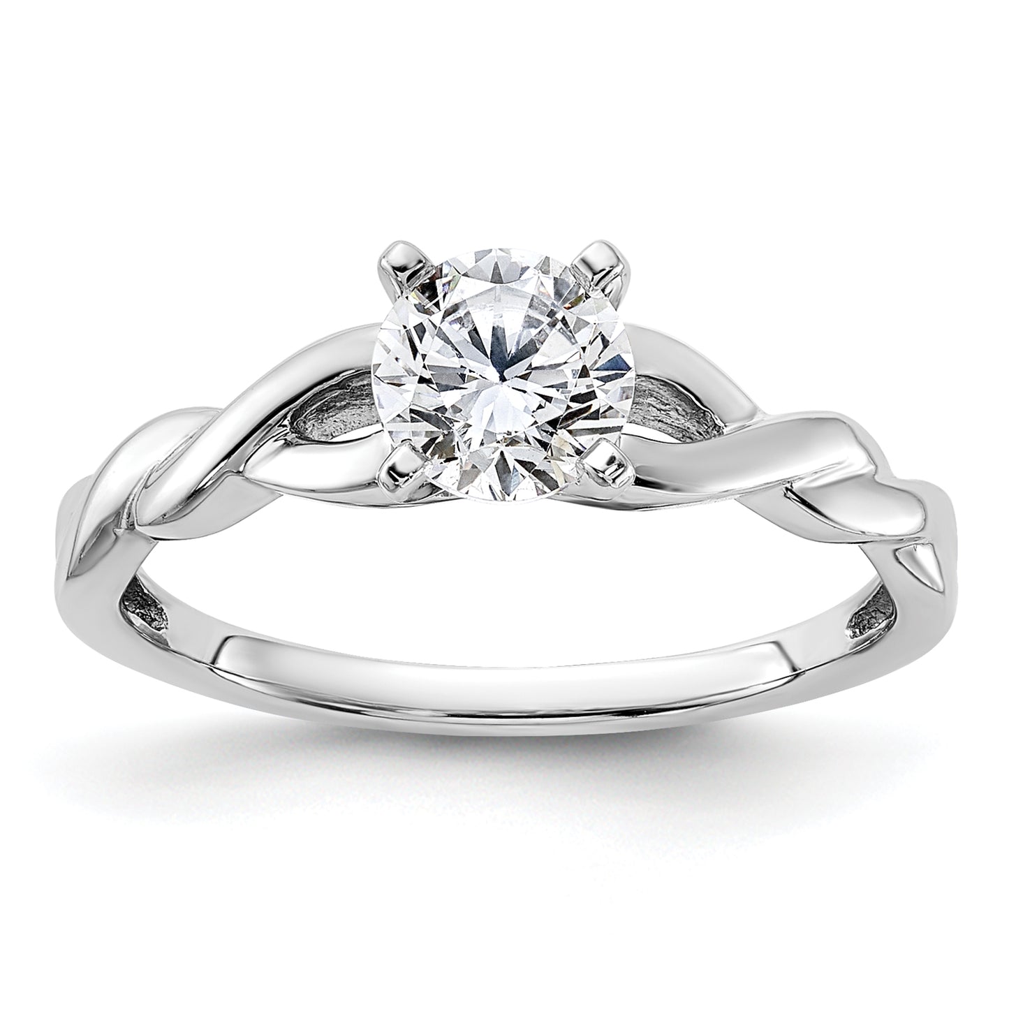 14k White Gold 1/2 Ct. Lab Grown Diamond VS/SI+ G+ Round Solitaire Engagement Ring