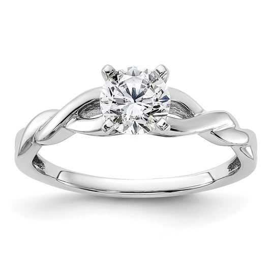 14k White Gold 1/2 Ct. Lab Grown Diamond VS/SI+ G+ Round Solitaire Engagement Ring