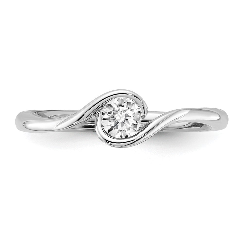 14k White Gold 1/4 Ct. Lab Grown Diamond VS/SI+ G+ Complete Round Solitaire Engagement Ring