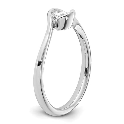 14k White Gold 1/4 Ct. Lab Grown Diamond VS/SI+ G+ Complete Round Solitaire Engagement Ring