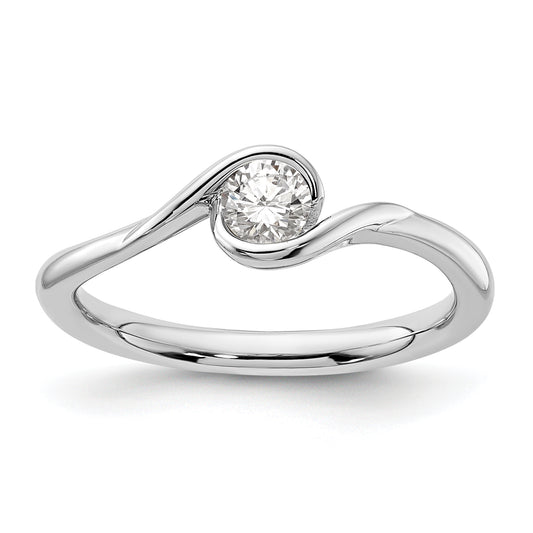 14k White Gold 1/4 Ct. Lab Grown Diamond VS/SI+ G+ Round Solitaire Engagement Ring