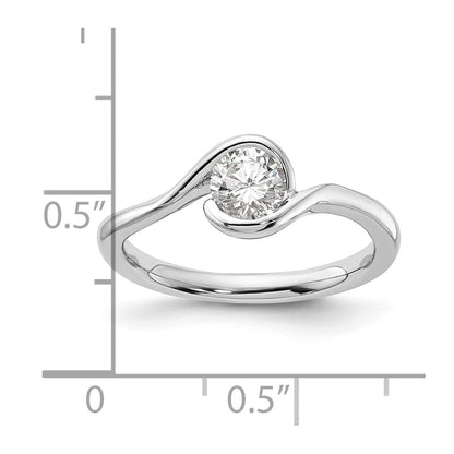 14k White Gold 1/2 Ct. Lab Grown Diamond VS/SI+ G+ Round Solitaire Engagement Ring