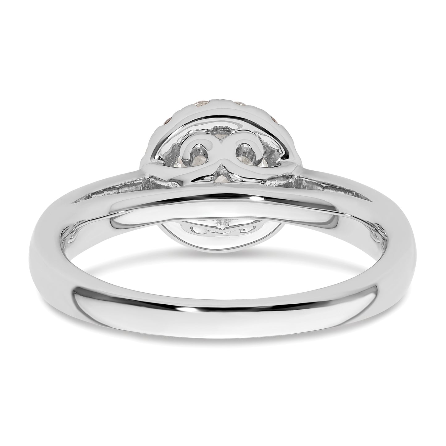 14k White Gold 1/4 Ct. Lab Grown Diamond VS/SI+ G+ 3/4 Ct. Center Round Halo Engagement Ring