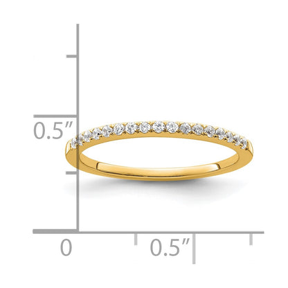 14k Yellow Gold 1/6 Ct. Lab Grown Diamond VS/SI+ G+ Wedding Band Ring
