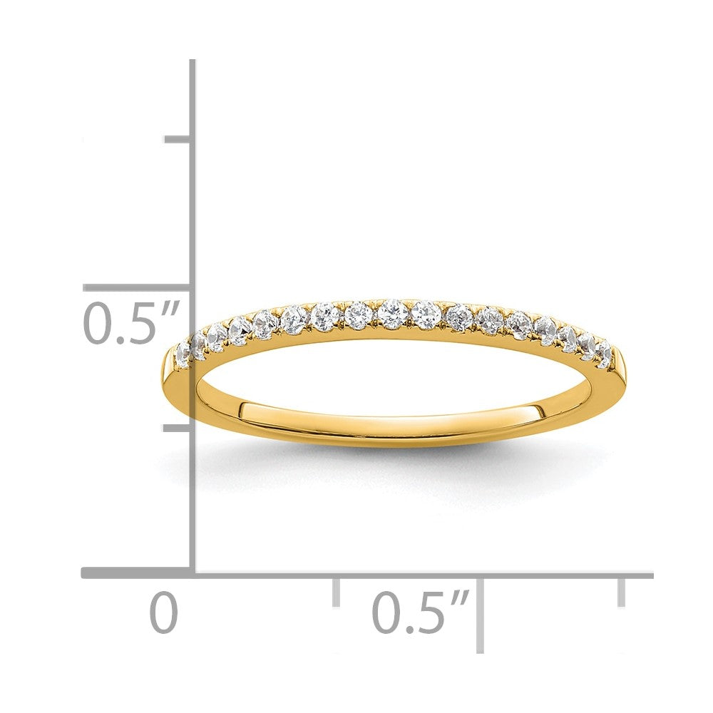 14k Yellow Gold 1/6 Ct. Lab Grown Diamond VS/SI+ G+ Wedding Band Ring