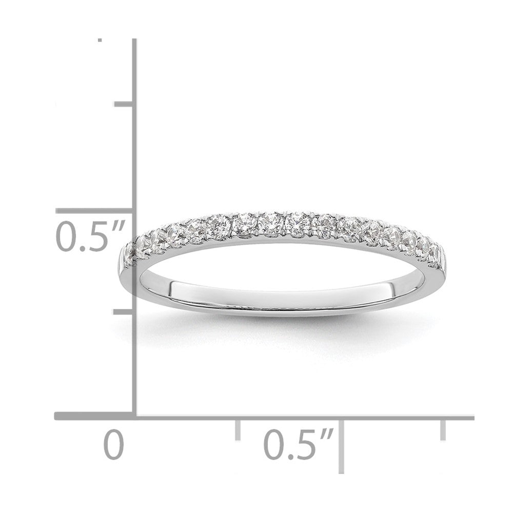 14k White Gold 1/4 Ct. Lab Grown Diamond VS/SI+ G+ Wedding Band Ring