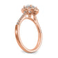 14k Rose Gold 1/3 Ct. Lab Grown Diamond VS/SI+ G+ 1 Ct. Center Round Engagement Ring