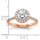 14k Rose Gold 1/3 Ct. Lab Grown Diamond VS/SI+ G+ 1 Ct. Center Round Engagement Ring