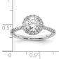 14k White Gold 1/3 Ct. Lab Grown Diamond VS/SI+ G+ 1 Ct. Center Round Engagement Ring