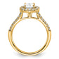 14k Yellow Gold 1/3 Ct. Lab Grown Diamond VS/SI+ G+ 1 Ct. Center Round Engagement Ring