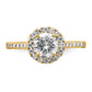 14k Yellow Gold 1/3 Ct. Lab Grown Diamond VS/SI+ G+ 1 Ct. Center Round Engagement Ring