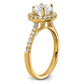 14k Yellow Gold 1/2 Ct. Lab Grown Diamond VS/SI+ G+ 1 1/2 Ct. Center Round Engagement Ring