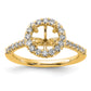 14k Yellow Gold 1/2 Ct. Lab Grown Diamond VS/SI+ G+ 1 1/2 Ct. Center Round Engagement Ring