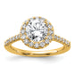 14k Yellow Gold 1/2 Ct. Lab Grown Diamond VS/SI+ G+ 1 1/2 Ct. Center Round Engagement Ring