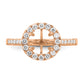 14k Rose Gold 1/2 Ct. Lab Grown Diamond VS/SI+ G+ 2 Ct. Center Round Engagement Ring