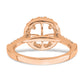 14k Rose Gold 1/2 Ct. Lab Grown Diamond VS/SI+ G+ 2 Ct. Center Round Engagement Ring