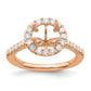 14k Rose Gold 1/2 Ct. Lab Grown Diamond VS/SI+ G+ 2 Ct. Center Round Engagement Ring