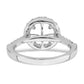 14k White Gold 1/2 Ct. Lab Grown Diamond VS/SI+ G+ 2 Ct. Center Round Engagement Ring