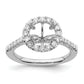 14k White Gold 1/2 Ct. Lab Grown Diamond VS/SI+ G+ 2 Ct. Center Round Engagement Ring