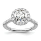 14k White Gold 1/2 Ct. Lab Grown Diamond VS/SI+ G+ 2 Ct. Center Round Engagement Ring