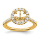 14k Yellow Gold 1/2 Ct. Lab Grown Diamond VS/SI+ G+ 2 Ct. Center Round Engagement Ring