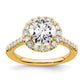 14k Yellow Gold 1/2 Ct. Lab Grown Diamond VS/SI+ G+ 2 Ct. Center Round Engagement Ring