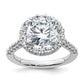 14k White Gold Rose 5/8 Ct. Lab Grown Diamond VS/SI+ G+ 3 Ct. Center Round Engagement Ring